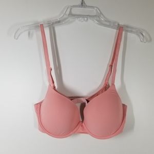 Victoria's Secret Coral Peach Lined Demi Bra Size 34D